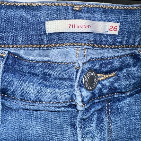 Levi Strauss Skinny Jeans Bundle Size 26 | 721 & 711 | Distressed Stretch Denim - Picture 9 of 17